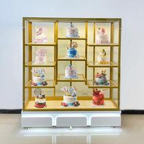 Birthday cake model mold display cabinet sample pastry glass commercial bakery shop bread display rack display cabinet