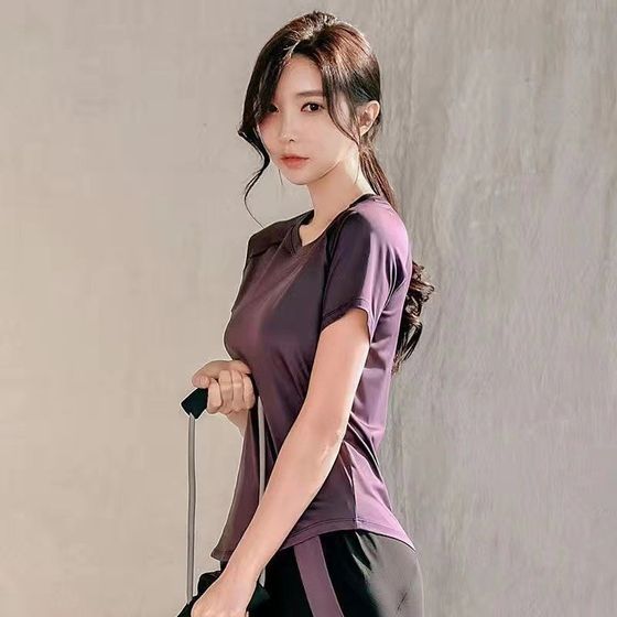 여성 스포츠를위한 요가 슈트 D 단축 여름 여름 얇은 큰 크기 슬리밍 느슨한 체육관 아침 조깅 슈트 피트 여성 스포츠를위한 요가 슈트 D 단축 여름 여름 얇은 큰 크기 슬리밍 느슨한 체육관 아침 조깅 슈트 피트