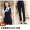 Women's navy blue vest+trousers