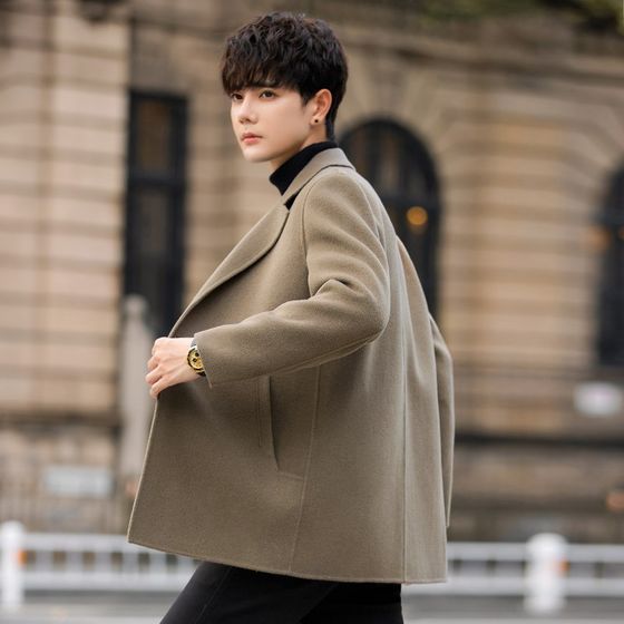 Double-sided wool wool coat men's mid-length Korean style high-end suit wool coat autumn and winter thick windbreaker
Double-sided wool wool coat men's mid-length Korean style high-end suit wool coat autumn and winter thick windbreaker