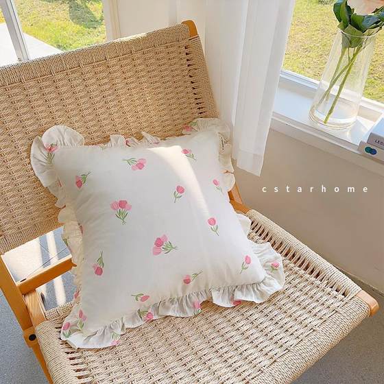 Pink tulips ~ Ruffled pillow full cotton Class A double-layer yarn pillow core-containing sofa bedroom cushion can be detached and washed
Pink tulips ~ Ruffled pillow full cotton Class A double-layer yarn pillow core-containing sofa bedroom cushion can be detached and washed