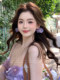 보라색 자매, 여름에 적합한 꽃 이어링, 여성 고급 및 부드러운 스타일 이어링, 틈새 디자인 이어링 보라색 자매, 여름에 적합한 꽃 이어링, 여성 고급 및 부드러운 스타일 이어링, 틈새 디자인 이어링