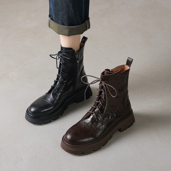 Blue Horse Princess 2025 new spring and summer single boots Martin boots genuine leather lace-up short boots women's mid-tube fashion autumn and winter women's boots
Blue Horse Princess 2025 new spring and summer single boots Martin boots genuine leather lace-up short boots women's mid-tube fashion autumn and winter women's boots