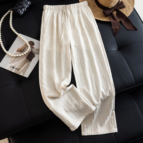 Ice silk elastic waist drawstring narrow version wide-leg pants for women 2025 summer new high-waist lazy style Yamamoto straight pants
Ice silk elastic waist drawstring narrow version wide-leg pants for women 2025 summer new high-waist lazy style Yamamoto straight pants