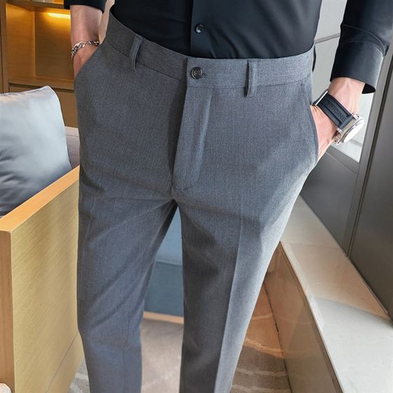 Men's nine-point pants summer Korean style slim-free and anti-d wrinkle formal high-end gray suit trousers 9-point pants
Men's nine-point pants summer Korean style slim-free and anti-d wrinkle formal high-end gray suit trousers 9-point pants