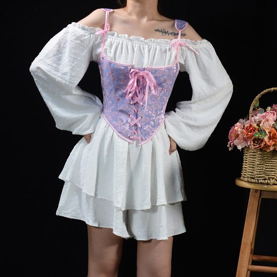 336 half-support pink blue front strap bra retro layered hot girl short vest fish bone bra suspender strap
336 half-support pink blue front strap bra retro layered hot girl short vest fish bone bra suspender strap