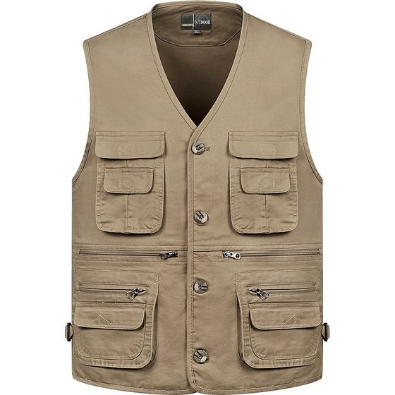 Spring and Autumn Pure Cotton Casual Vest Daddy Vest Middle-aged and Elderly Men Multi-Pocket Working Horse Clip Outdoor Fishing Vest
Spring and Autumn Pure Cotton Casual Vest Daddy Vest Middle-aged and Elderly Men Multi-Pocket Working Horse Clip Outdoor Fishing Vest