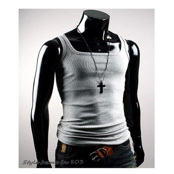 New summer men's vest, tight trendy elastic vest, cotton casual sweatshirt, base square collar, Korean men's clothing
New summer men's vest, tight trendy elastic vest, cotton casual sweatshirt, base square collar, Korean men's clothing