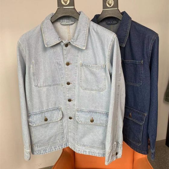 Daily single tail goods! Heavy industry wash cotton! New autumn men's multi-pocket folding P-collar casual denim jacket jacket
Daily single tail goods! Heavy industry wash cotton! New autumn men's multi-pocket folding P-collar casual denim jacket jacket
