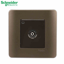 Qisheng clearance E8400 touch style brown single-joint TV socket (one point two)E8431TVM