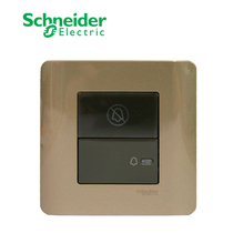 Schneider clearance touch style brown doorbell switch with Do not disturb indicator E8431BPD SZ