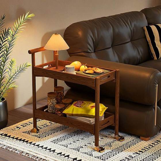 Solid wood trolley side snack shelves movable coffee table, medieval sofa side cabinet, living room retro tea cabinet
Solid wood trolley side snack shelves movable coffee table, medieval sofa side cabinet, living room retro tea cabinet