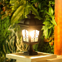 European column head lamp outdoor wall gate column lamp waterproof outdoor garden villa garden lamp landscape lamp