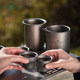 Biwei Pure Titanium Double Layer Eagle Mouth Tea Brewer 야외 Ultra-Light 휴대용 빠른 게스트 컵 여행 멀티 쿵푸 차 세트 세트 Biwei Pure Titanium Double Layer Eagle Mouth Tea Brewer 야외 Ultra-Light 휴대용 빠른 게스트 컵 여행 멀티 쿵푸 차 세트 세트