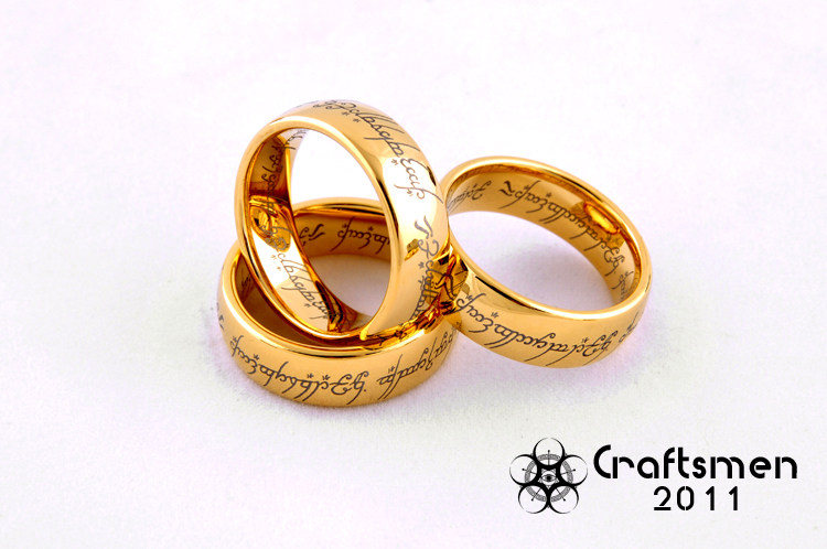 北京跨狮门钨金魔戒指环王戒指至尊魔戒周边原版激光雕刻珍藏版