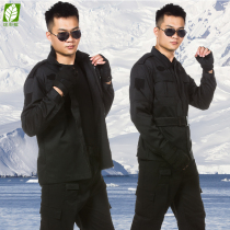 New security training clothing spring and autumn suit men's black padded special long sleeve work clothing winter wear-resistant special training clothing