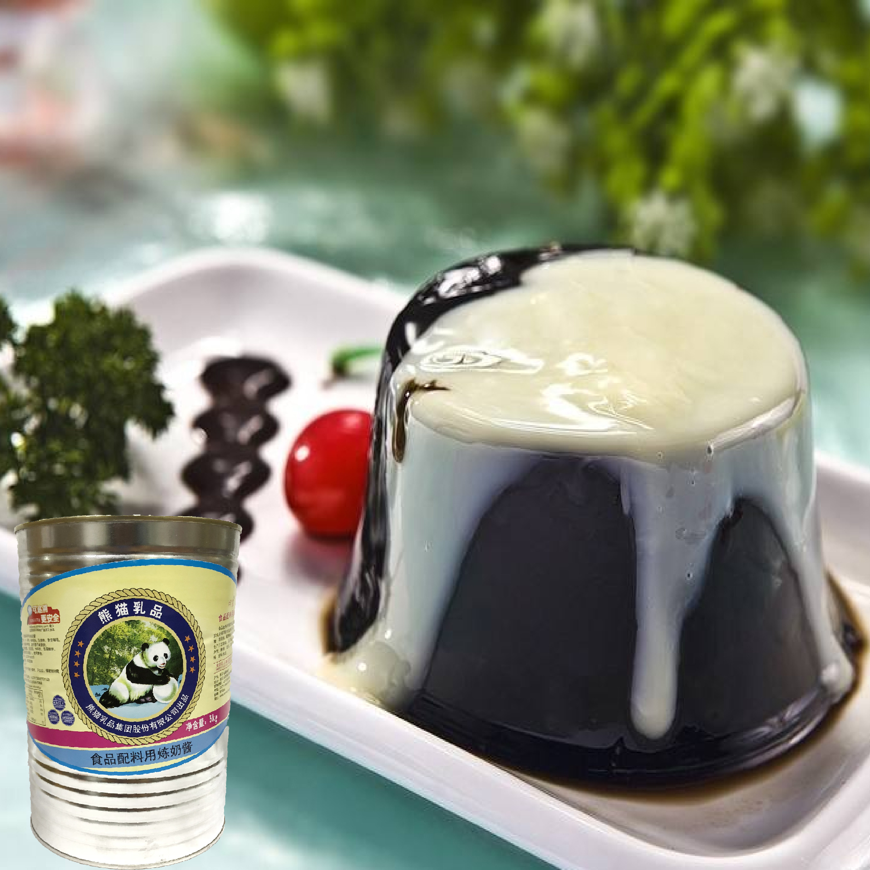 熊猫牌炼乳5kg 可宝炼奶酱甜炼乳 蛋挞面包甜品奶茶原料 广东包邮 - 