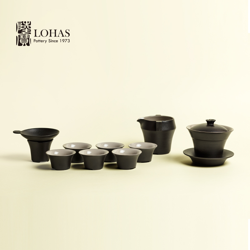 Lupao ceramic tea group with kung fu suit only three bowl of tea tureen bowl gift boxes holiday gift tea set at home