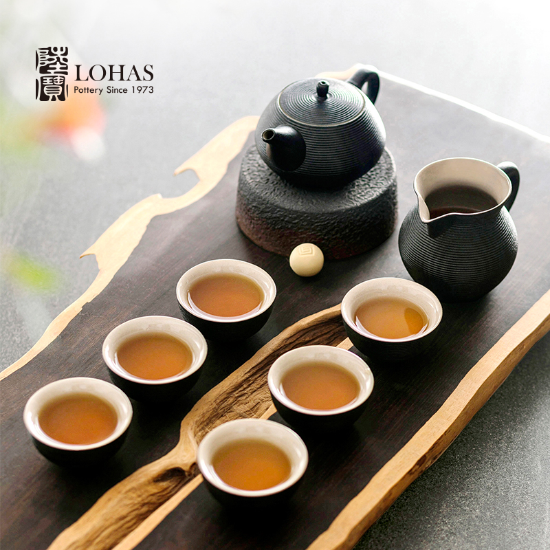 Lupao ceramic tea set match caddy fixings pot of tea tray and a pot of six cups of tea set gift ding ji holiday gifts