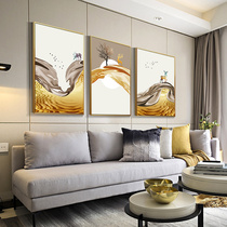 Nordic style living room decoration painting rich deer modern simple triple sofa background wall light luxury hanging painting atmosphere