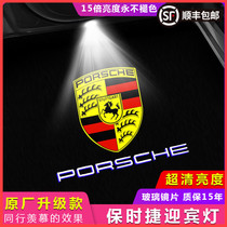 Porsche New Cayenne Welcome Light macan911 Atmosphere 718 Projection Light Paramela Door Spot Light Modification