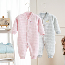 Newborn one-piece cotton warm 0-3 months 6 newborn baby Haiyi spring and autumn and winter baby clothes padded