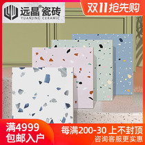 Far Crystal 300x300 Nordic terrazzo small floor tiles kitchen bathroom wall tiles color macarons matte