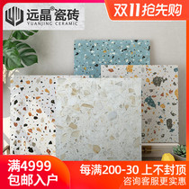 Far Crystal 600x600 color Terrazzo kitchen toilet tile Nordic shop wall brick large particle ins floor tiles