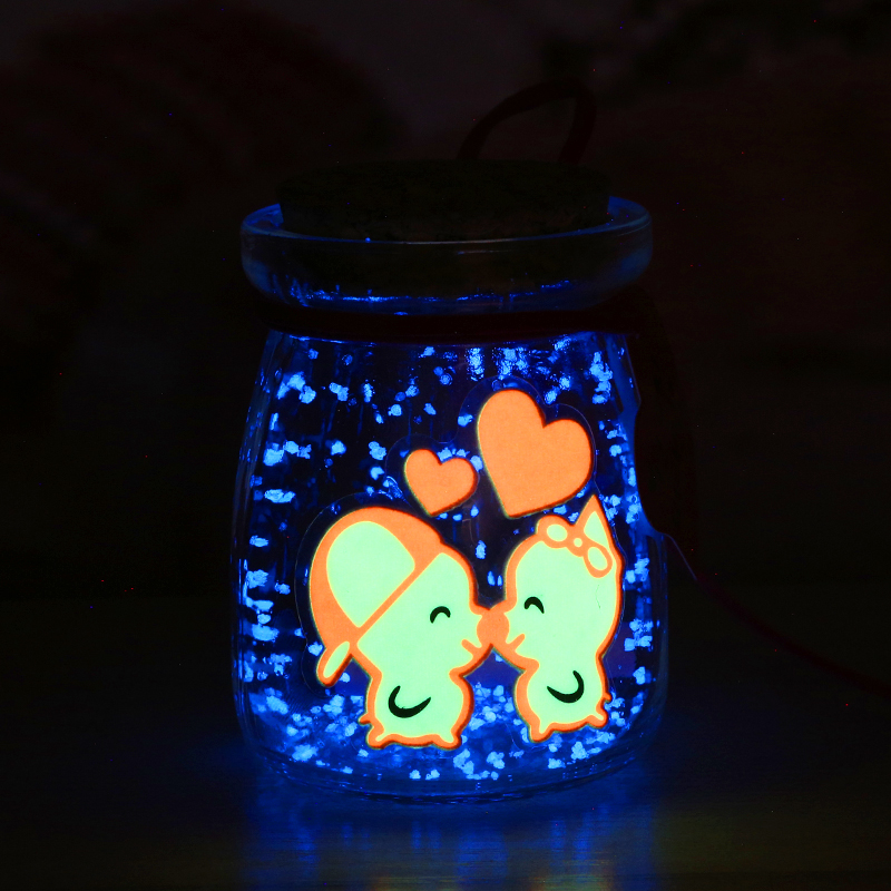 chinese valentine's day walking heart birthday gift for romantic couples of boys and girls luminous stiers wishing star bottle 520 star bottle