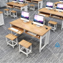 School computer room computer desk driving school desktop desk teacher training room tutoring class table and chair double class seat