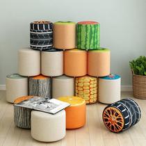 Soft bag garden stools round home living room fashion creative sofa fabric sitting Pier Zi Dengzi squatting lazy short column