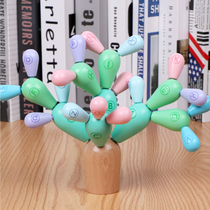 Mengshi baby early education wooden cactus ball insert building blocks cactus young childrens educational 4 toys 1-2-3 years old