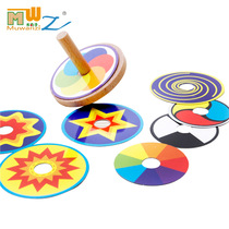 Muyuzi variable gyro wooden creative educational toys traditional nostalgic childrens wooden toys have fun and fun
