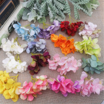 4 fork 16 pieces of hydrangea flower diy handmade fake flower imitation flower decoration material retro Garland material