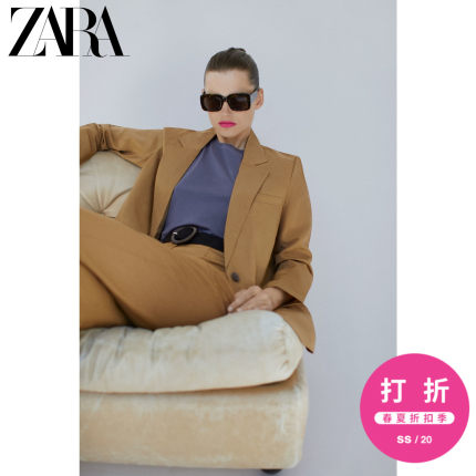 ZARA 女装 度假风休闲西装外套 08372149704