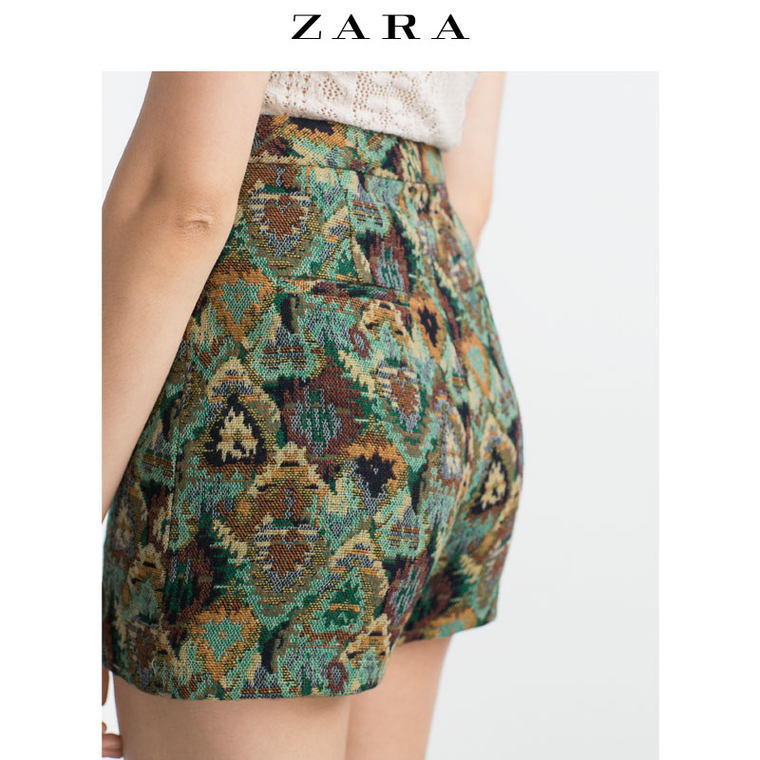 ZARA 女装 提花百慕大短裤 07737239054