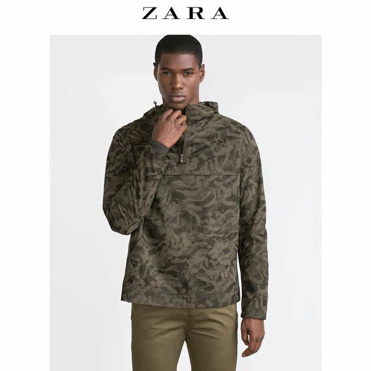 ZARA 男装 迷彩印花夹克 04341378505