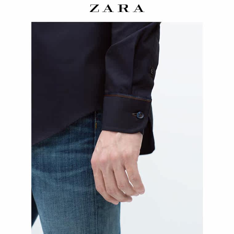 ZARA 男装 纹理衬衫 01446300401