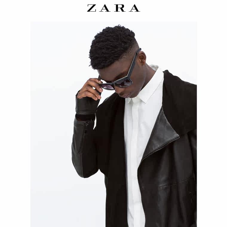 ZARA 男装 真皮外套 04720300800