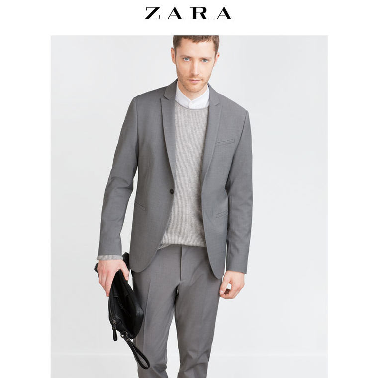 ZARA 男装 简约休闲西装外套 05698599802