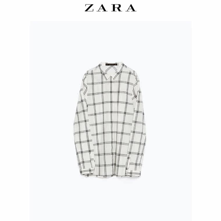 ZARA 女装 印花格纹衬衫 07693209070