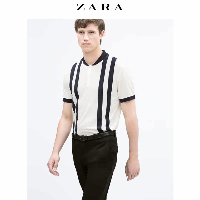 ZARA 男装 围巾领马球衫 04231407401