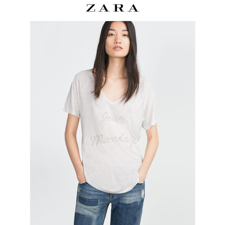 ZARA 女装 印字 T 恤 00839222803