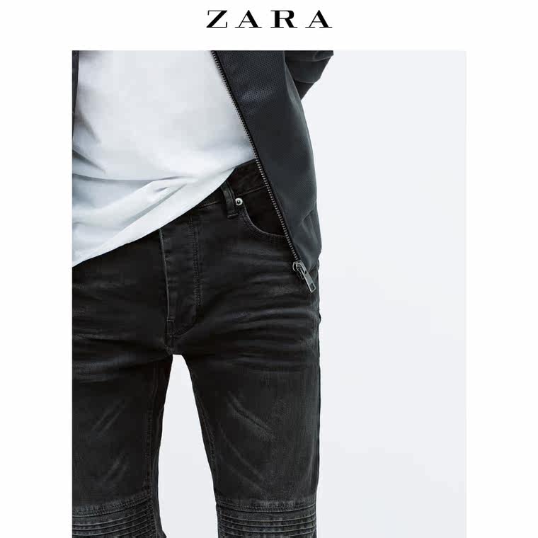 ZARA 男装 绗缝牛仔裤 01889301800