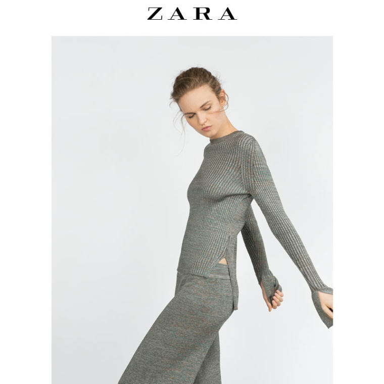 ZARA 女装 交叠式装饰针织衫 07995101524