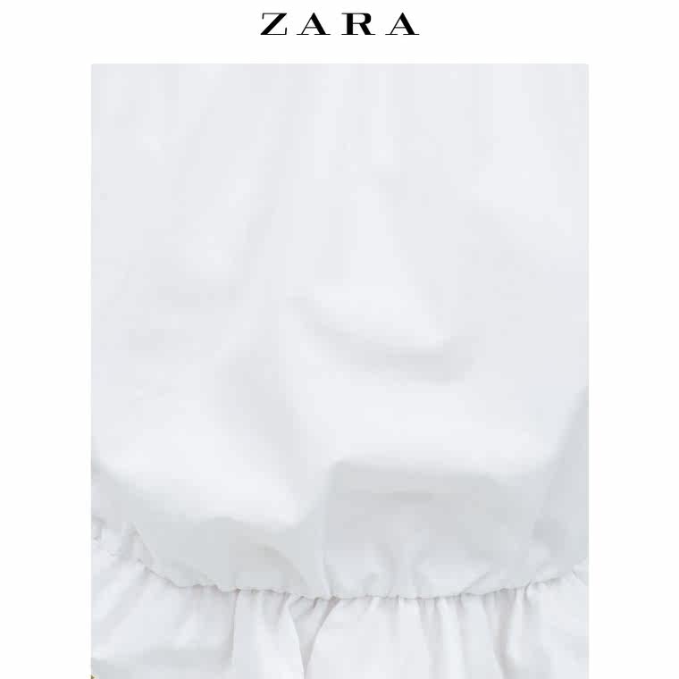 春夏折扣 ZARA TRF 女装 褶边下摆上衣 07385020250