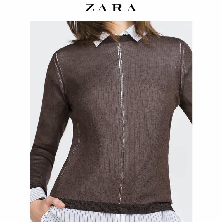 ZARA 女装 开叉装饰针织衫 06771110716