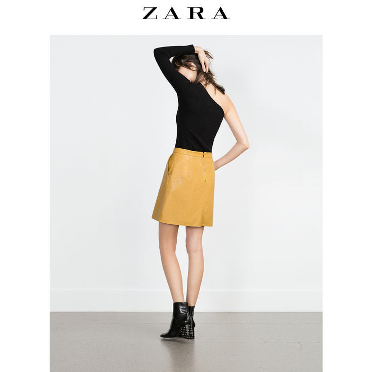 ZARA 女装 仿皮裙 02398301300