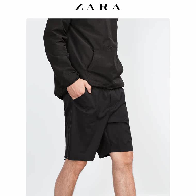 ZARA 男装 侧拉链百慕大短裤 06096301800