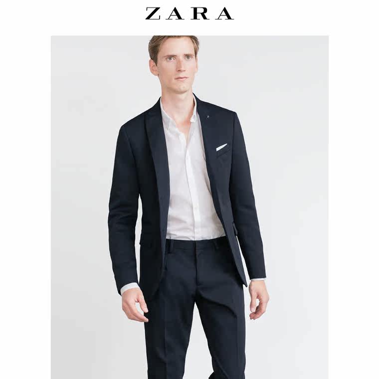 ZARA 男装 陶瓷色纤维羊毛西装上衣 05418302401